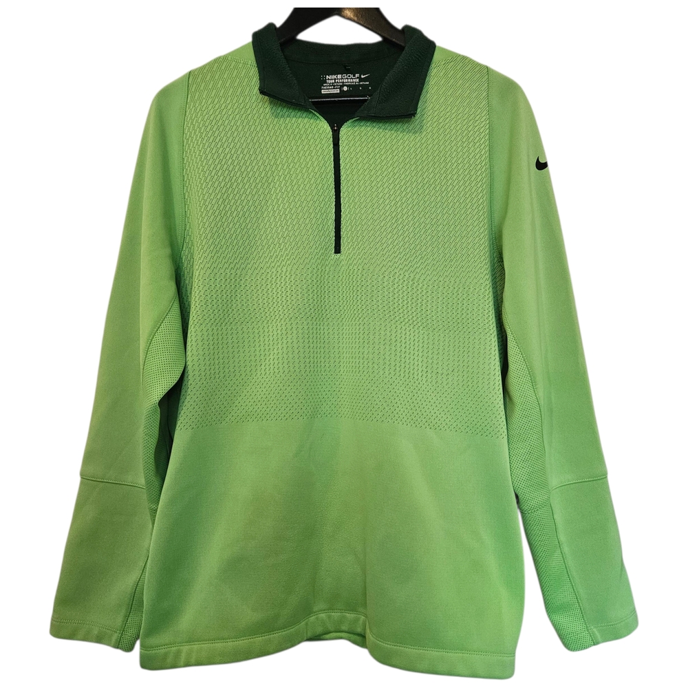 Nike Golf Green Sweater with Quarter-Zip Closure Pullover Size Large